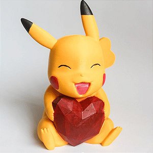 Pikachu com coração figure action decorativo Pokémon