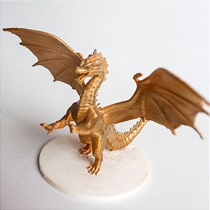 Estátua Dragão dourado impressão 3D