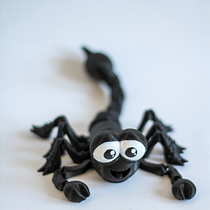 Brinquedo escorpião articulável boneco plástico