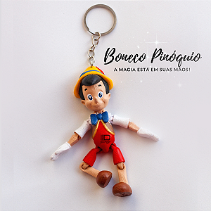 Chaveiro Boneco Pinóquio articulado - figura Pinocchio