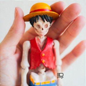 Boneco One Piece Luffy caveira Anime Brinquedo articulado