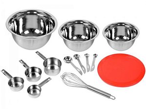 Conjunto de Utensílios Inox Brinox 13 pcs