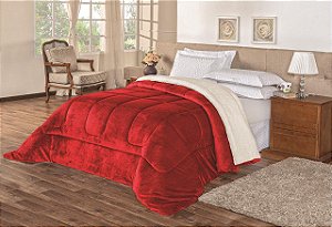 Coberdrom Sherpa Edredom Dupla Face Cobertor Manta Felpuda Liso Cama Casal King