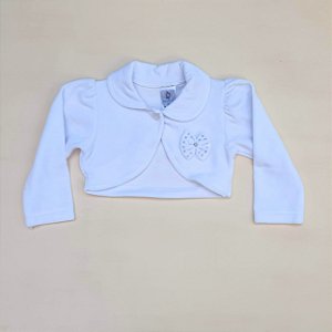 BOLERO INFANTIL DE PLUSH BRANCO