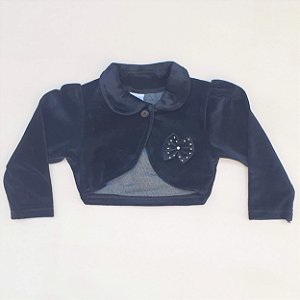 BOLERO INFANTIL DE PLUSH PRETO