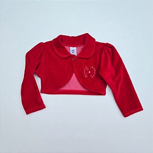 BOLERO INFANTIL DE PLUSH VERMELHO