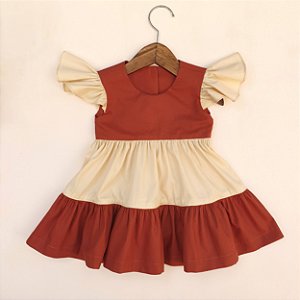 Vestido Vitória terra cota 2 Marias