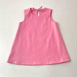 VESTIDO LARA ROSA CHICLETE DUPLA FACE