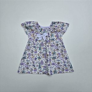 VESTIDO CAROL BRANCO E LILÁS PÁRIS