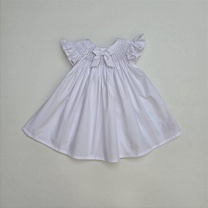 VESTIDO CASINHA DE ABELHA BRANCO SEM ADEREÇOS