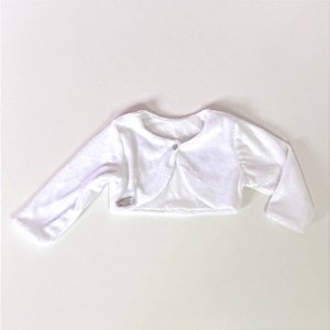 BOLERO INFANTIL SEM GOLA DE PLUSH BRANCO