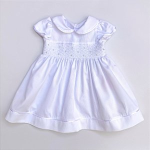 VESTIDO DE BATIZADO MC TULIPA GL BONECA E CORPINHO BORDADO BRANCO