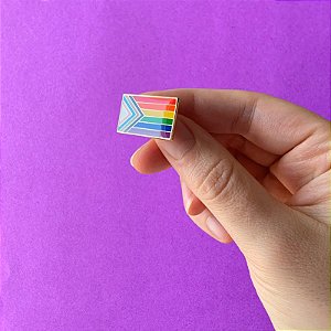 Pin Bandeira LGBTQIA+ Progressista | Broche | Botton | Pin de lapela | Orgulho