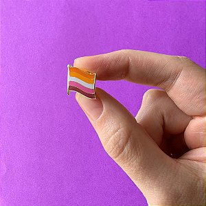 Mini Pin Bandeira Sunset Lésbica | Pin de lapela | Botton | Broche | LGBT
