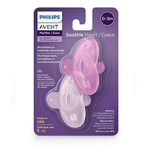 Chupeta Soothies Philips Avent Rosa Menina Dupla Rn 0-3m Calmante