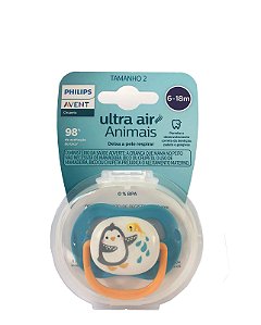 Chupeta Ultra Air Pinguim 6-18m Philips Avent Decorada