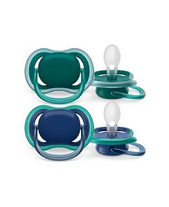 Kit 2Un Chupeta Ultra Air 6-18 Menino Philips Avent Azul