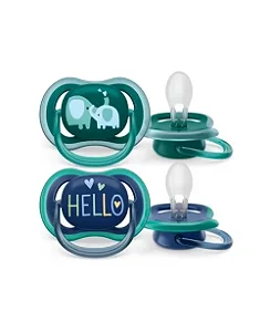 Kit 2un Chupeta Ultra Air 18m+ Menino Philips Avent Verde