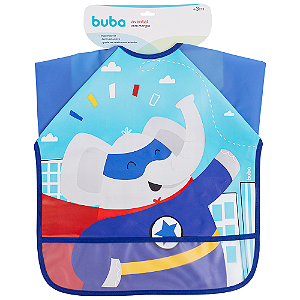Babador Avental Com Mangas SuperHero Buba Impermeavél 3m+