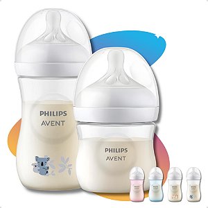 Kit Mamadeira Anticólica Petala Avent 125ml 0m+/260ml 3.0 Coala 1m+