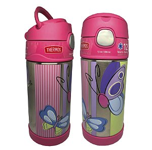 Garrafa Termica Thermos Funtainer Borboleta 355ml 12hr Girl