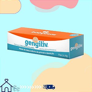 Gengiliv Gel Para Dentição Infantil Uso Bucal Sem Açúcar Alívio da Dor