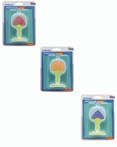 Mordedor de Silicone c/ Estojo KaBaby Roxo Macio Frutas