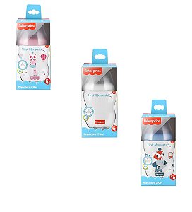 Mamadeira First Moments 270ml +2m Fisher Price Escolha Cor