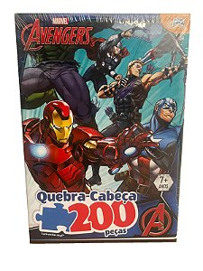 Quebra Cabeça Infantil Didático Vingadores 200 Pçs Marvel