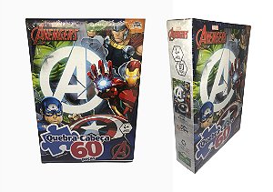 Quebra Cabeça Infantil Didático Vingadores 60 Pçs Marvel