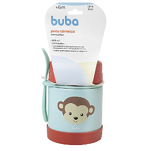 Pote Térmico Buba Infantil 320ml Frio e Quente Macaco Fun