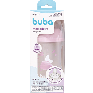 Mamadeira Easy Flow Nuvem Rosa 270ml Ultrasoft Pétala 2m+