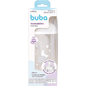 Mamadeira Easy Flow Nuvem Branca 330ml Ultrasoft Pétala 4m+