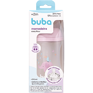 Mamadeira Easy Flow Elefante Rosa 270ml Ultrasoft Pétala 2m+