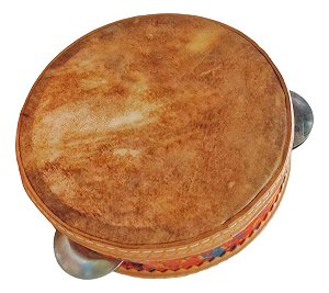 Pandeirinho Infantil Musica Pele De Couro Brinquedo Musica