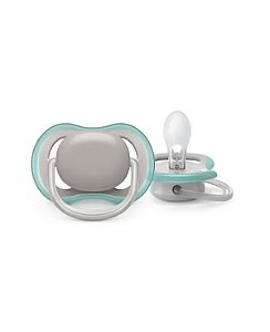 Chupeta Ultra Air 18m+ Philips Avent Cinza Lisa 0%BPA Neutra