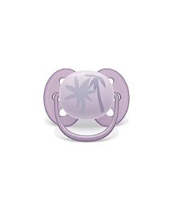 Chupetas Ultra Soft 0-6m Menina Philips Avent Lilás Decorada