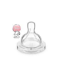 Bico Mamadeira Avent Philips Clássica 3m+ Fluxo Variável 2un