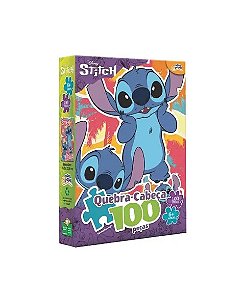 Quebra Cabeça 100 Peças Stitch Disney 6+ Didático Infantil