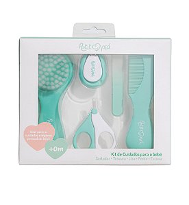 Kit Cuidados e Higiene Do Bebê 5 peças Petit Piá Verde 0m+