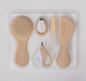 Kit Cuidados e Higiene Do Bebê 5 peças Petit Piá Nude 0m+