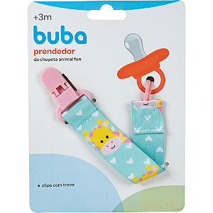 Prendedor de Chupeta Buba Bebê Infantil Animal Fun Girafa