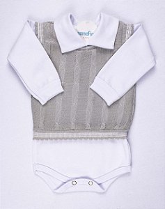 Kit Saida Maternidade Completa 7 Peças Recem Nascido Cinza