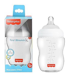 Mamadeira First Moments Neutra 270ml +2m Fisher Price Médio