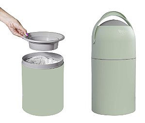 Lixeira Antiodor Para Quarto do Bebê, Banheiro Fraldas Verde