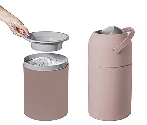 Lixeira Antiodor Para Quarto do Bebê, Banheiro Fraldas Rosa