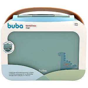 Bento Box Lancheira Divisória Magic Dino Com Talheres Inox