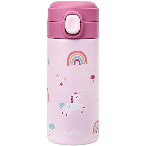 COPO TERMICO PAREDE DUPLA MAGIC UNICÓRNIO CANUDO 320ML 0%BPA