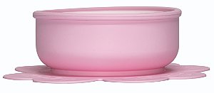 Bowl Silicone com Ventosa Infantil Bebê IA Rosa Alimentar