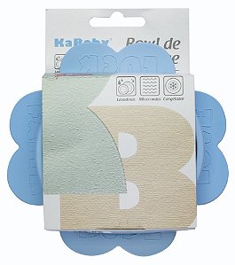 Bowl de Silicone com Ventosa Infantil Bebê Azul Introdução Alimentar